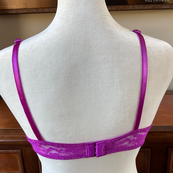 Rampage Intimates Lace Lightly Padded Bra. Size 34C. Orchid purple/pink. - Picture 5 of 8